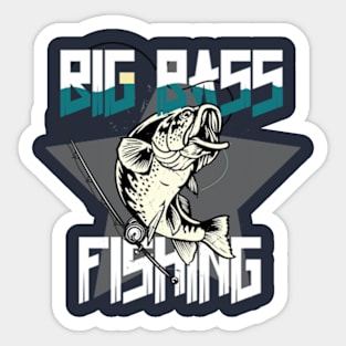 Big Bass Fishing Sticker